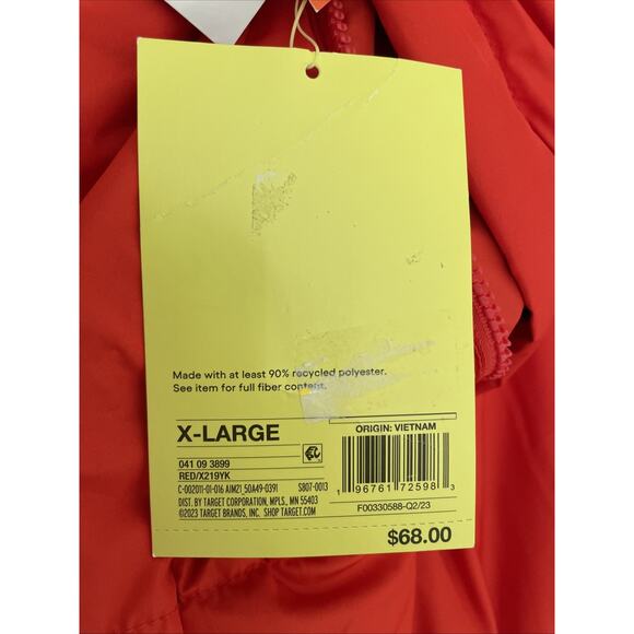 NWT Men's Heavy Puffer Jacket - All in Motion Red Orange X-Large NWT Reg $68 - Picture 10 of 12